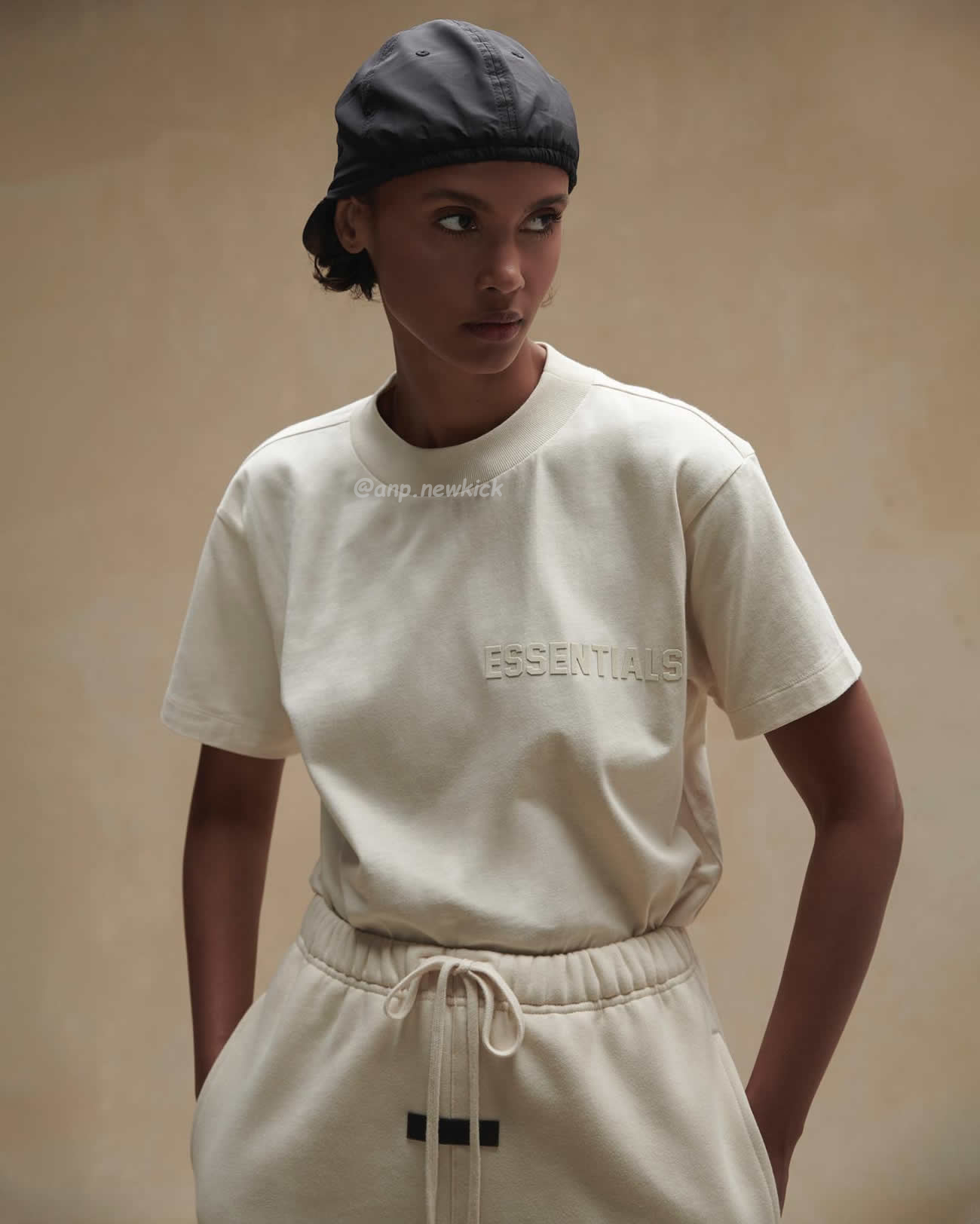 Fear Of God Essentials Fog Logo Letter Short Sleeve T Shirt Plum Purple (8) - www.newkick.vip